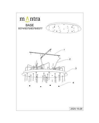 MODULAR LIGHT * BASE FLORON 24L -  ORO