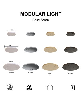 MODULAR LIGHT * BASE FLORON 24L -  ORO