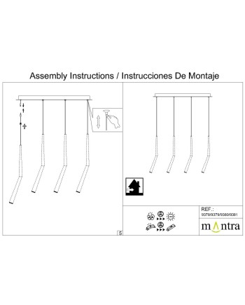 MODULAR LIGHT * BASE REGLETA 4L -  CROMO