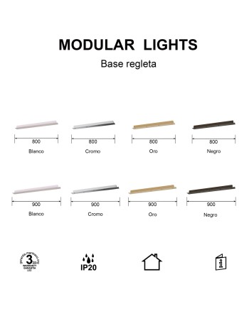 MODULAR LIGHT * BASE REGLETA 5L -  ORO