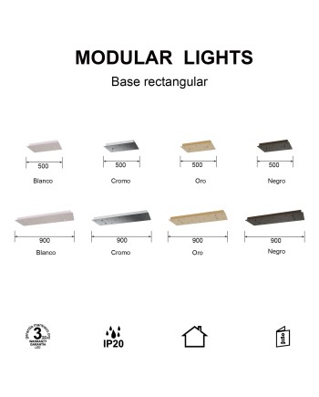 MODULAR LIGHT * BASE RECTANGULAR 8L -  BLANCO