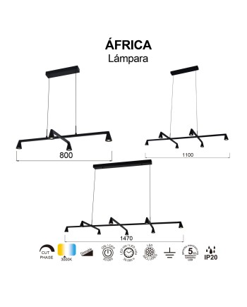 AFRICA * LÁMPARA LED 21W+ DIMABLE (TRIAC)