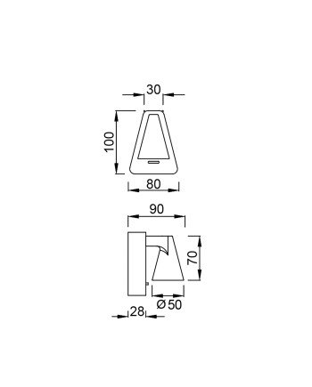 AFRICA * APLIQUE LED  5W CON INTERRUPTOR