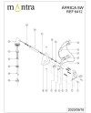 ÁFRICA * APLIQUE LED  5W CON INTERRUPTOR