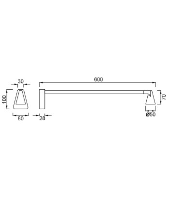 AFRICA * APLIQUE LED  5W SIN INTERRUPTOR