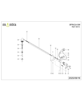 AFRICA * APLIQUE LED  5W SIN INTERRUPTOR