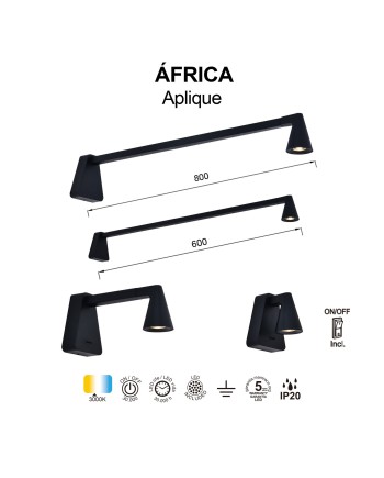 AFRICA * APLIQUE LED  5W SIN INTERRUPTOR