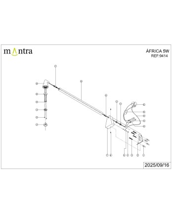 AFRICA * APLIQUE LED  5W SIN INTERRUPTOR