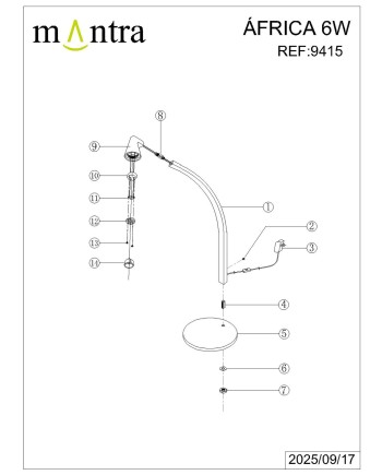 AFRICA * SOBREMESA LED 6W
