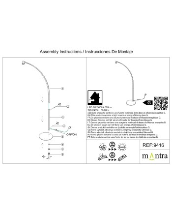 AFRICA * PIE DE SALON LED  8W