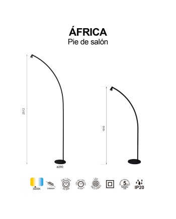 AFRICA * PIE DE SALON LED  8W