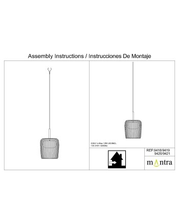 DUBAI * COLGANTE 1L GX53 - BLANCO