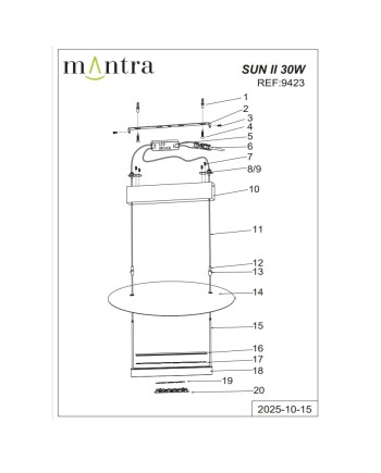 SUN II * LAMPARA LED 30W - 3000K 