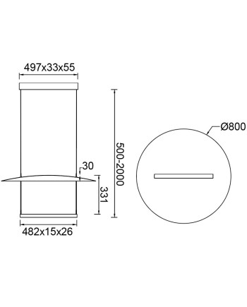 SUN II * LÁMPARA LED 39W - 3000K 