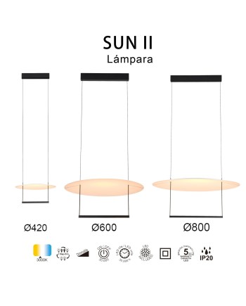 SUN II * LÁMPARA LED 39W - 3000K 
