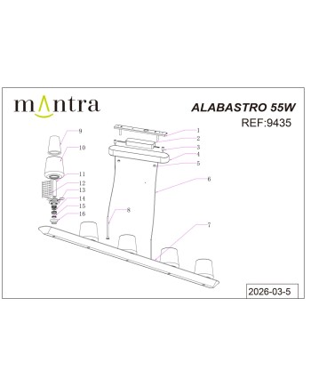 ALABASTRO * LÁMPARA LED - 3000K - 55W - PEQUEÑA - DIMABLE TRIAC