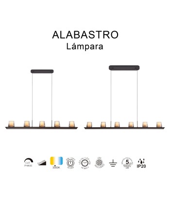 ALABASTRO * LÁMPARA LED - 3000K - 55W - PEQUEÑA - DIMABLE TRIAC