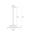 ESTRELLA * COLGANTE LED - 12W - CAFÉ OSCURO DIMABLE TRIAC