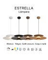 ESTRELLA * COLGANTE LED - 12W - CAFÉ OSCURO DIMABLE TRIAC