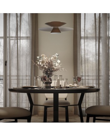 ESTRELLA * COLGANTE LED - 12W - CAFÉ OSCURO DIMABLE TRIAC