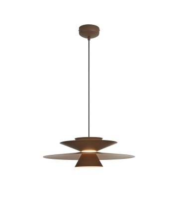 ESTRELLA * COLGANTE LED - 12W - CAFÉ OSCURO DIMABLE TRIAC