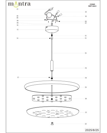ACUSTIC * LAMPARA LED 20W - CAFÉ DIMABLE TRIAC
