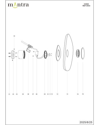 ACUSTIC * APLIQUE LED 5W - 26 CM - CAFÉ