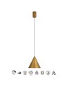 CONO * COLGANTE LED 10W - CUERO - 18 CM - DIMABLE TRIAC