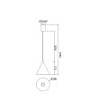 CONO * COLGANTE LED 10W - COBRE - 18 CM - DIMABLE TRIAC