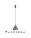CONO * COLGANTE LED 10W - COBRE - 18 CM - DIMABLE TRIAC