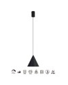 CONO * COLGANTE LED 10W - NEGRO - 18 CM - DIMABLE TRIAC