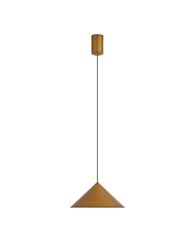 CONO * COLGANTE LED 10W - CUERO - 24 CM - DIMABLE TRIAC