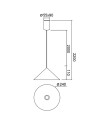 CONO * COLGANTE LED 10W - CUERO - 24 CM - DIMABLE TRIAC