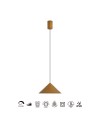CONO * COLGANTE LED 10W - CUERO - 24 CM - DIMABLE TRIAC