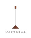 CONO * COLGANTE LED 10W - COBRE - 24 CM - DIMABLE TRIAC