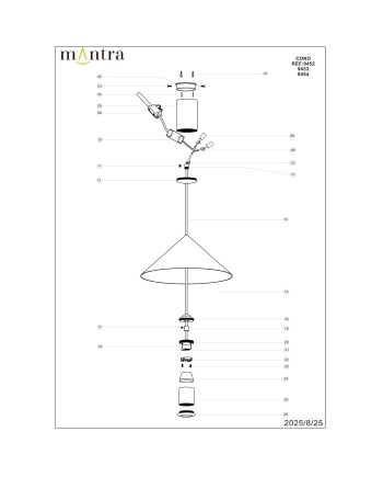 CONO * COLGANTE LED 10W - COBRE - 24 CM - DIMABLE TRIAC