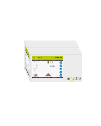 CONO * COLGANTE LED 10W - COBRE - 24 CM - DIMABLE TRIAC