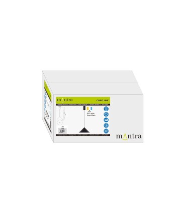 CONO * COLGANTE LED 10W - NEGRO - 24 CM - DIMABLE TRIAC