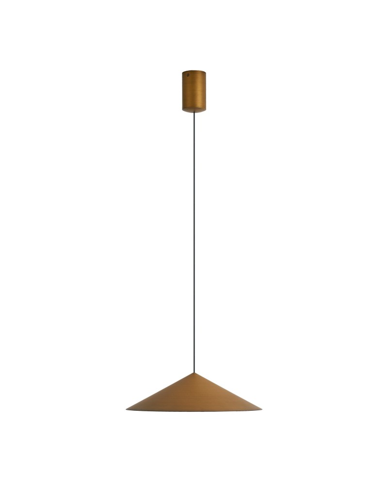 CONO * COLGANTE LED 10W - CUERO - 30 CM - DIMABLE TRIAC