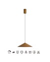 CONO * COLGANTE LED 10W - CUERO - 30 CM - DIMABLE TRIAC