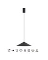 CONO * COLGANTE LED 10W - NEGRO - 30 CM - DIMABLE TRIAC