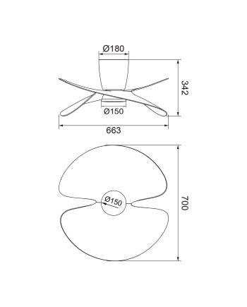 ONA * PLAFÓN / VENTILADOR  - NEGRO-MADERA
