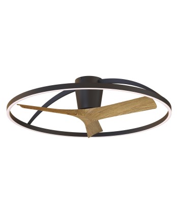 NEPAL II *PLAFÓN / VENTILADOR  - NEGRO-MADERA - GRANDE