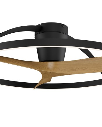 NEPAL II *PLAFÓN / VENTILADOR  - NEGRO-MADERA - GRANDE