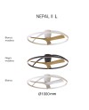NEPAL II *PLAFÓN / VENTILADOR  - NEGRO-MADERA - GRANDE