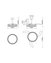 LUNA  M * VENTILADOR MEDIANO LED - BLANCO