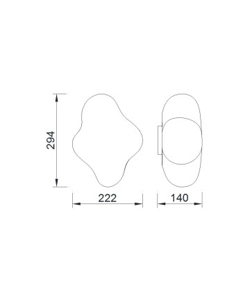 EOS * APLIQUE 1L - 260 LM - IP44