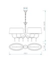 ***OFER/DES*** PAOLA*PLATA* LÁMPARA LINEAL 6L (2 BRAZOS)