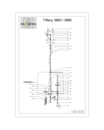 ***OFER/DES*** TIFFANY*CR* COLGANTE 3+3L GRANDE