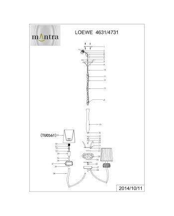 ***OFER/DES***  LOEWE CUERO * LÁMPARA 5L